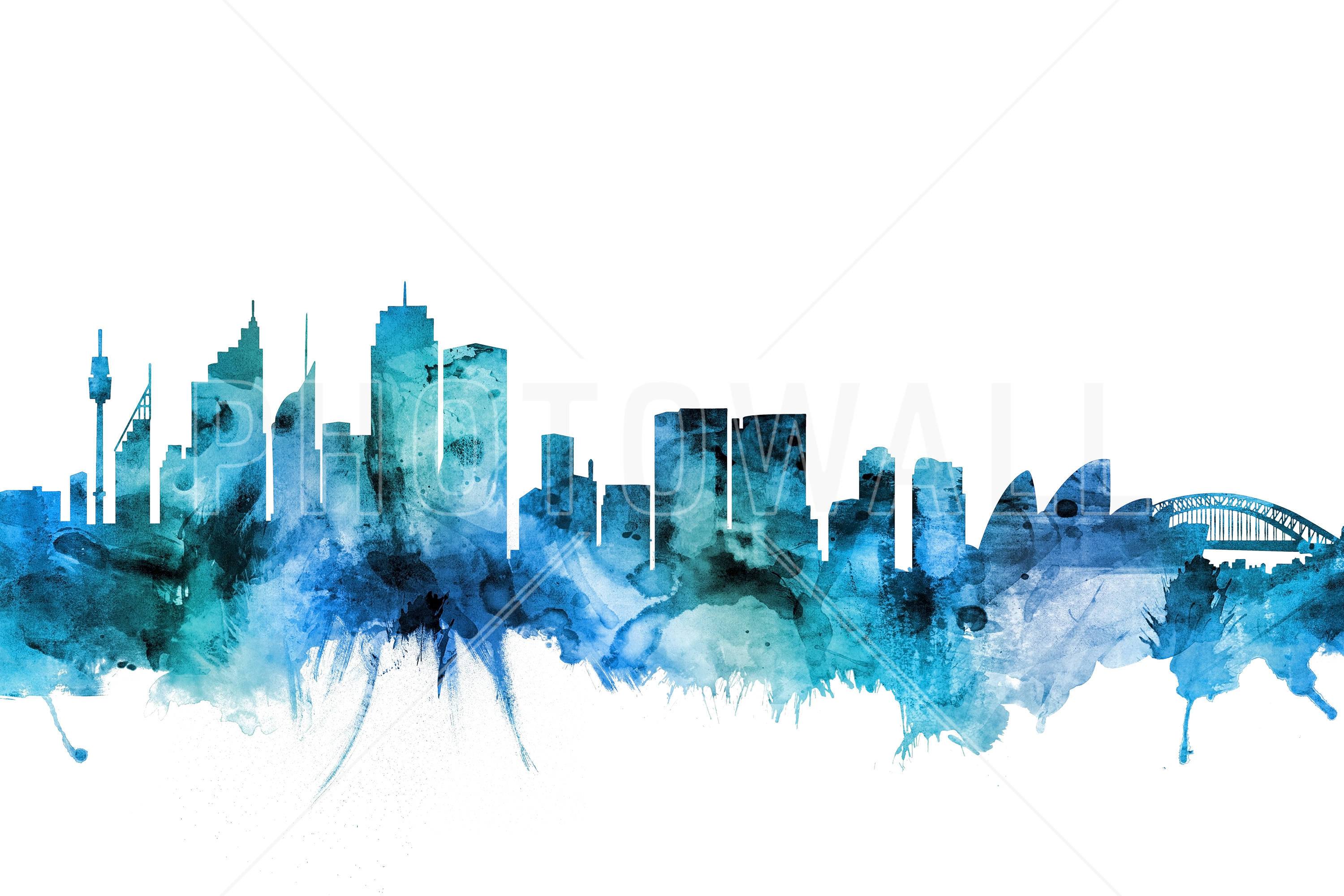 Sydney Australia Skyline - Sydney Skyline Art Prints - HD Wallpaper 