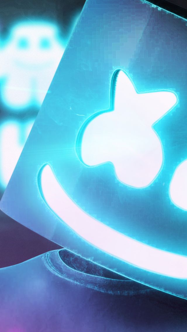 Dj Marshmello, Dj, Neon, 4k - Marshmello Wallpaper 4k - HD Wallpaper 