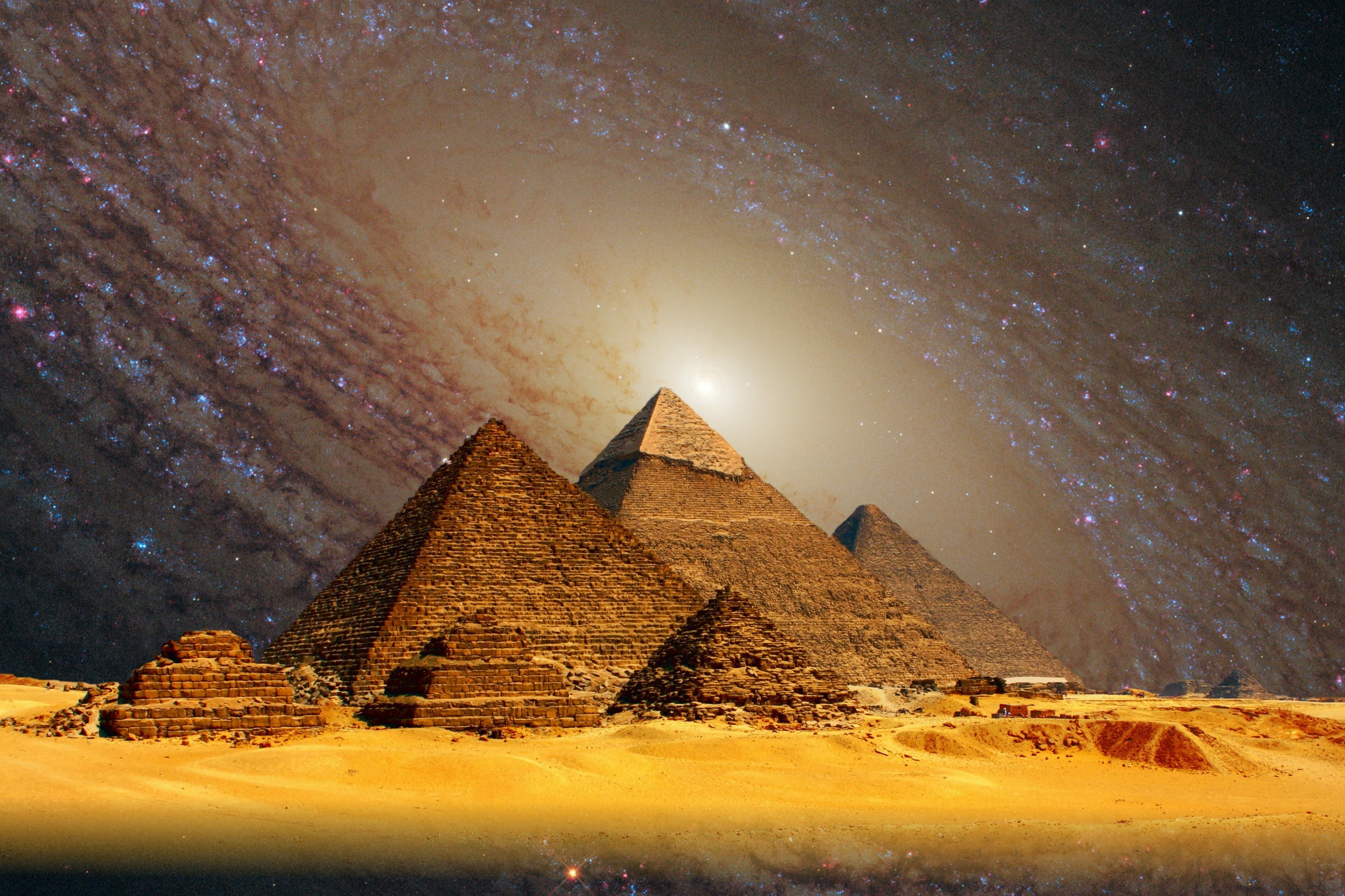 3000x2000, Photo Manipulation Of Pyramid Of Giza Hd - Great Pyramid Of Giza 4k - HD Wallpaper 