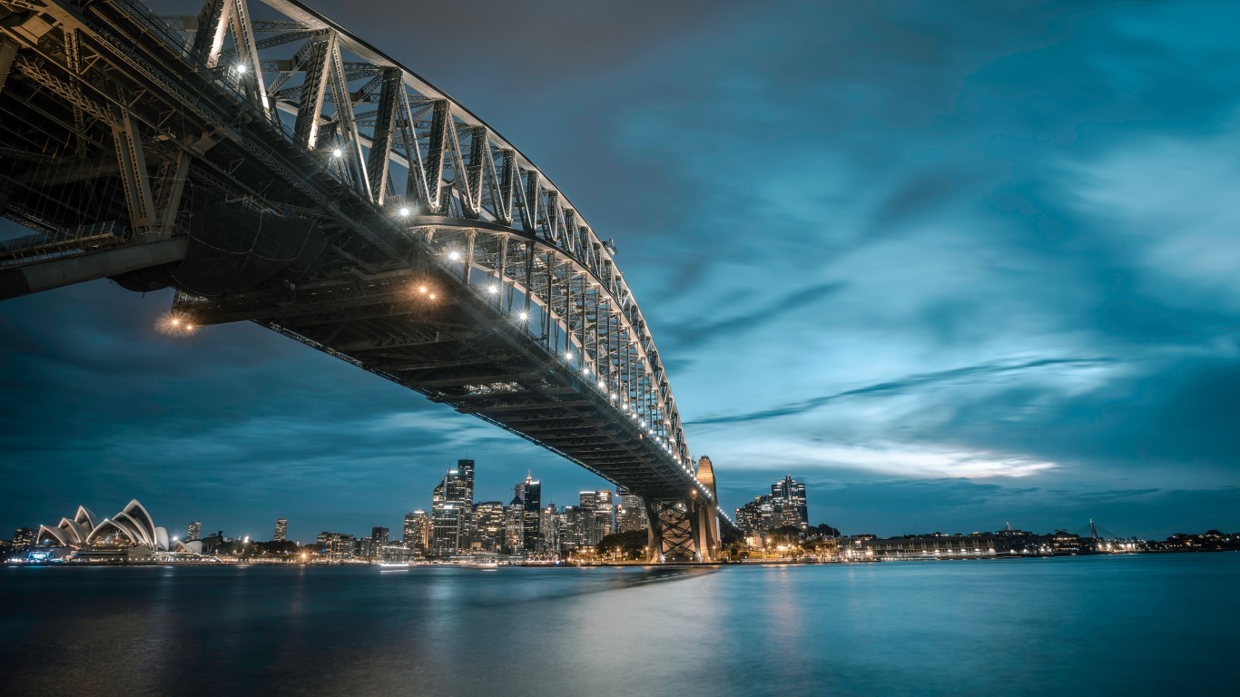 Sydney, Australia, Bridge, Skyline, Night, Skyscrapers - 4k Resolution Ultra Hd 4k Wallpapers For Pc - HD Wallpaper 