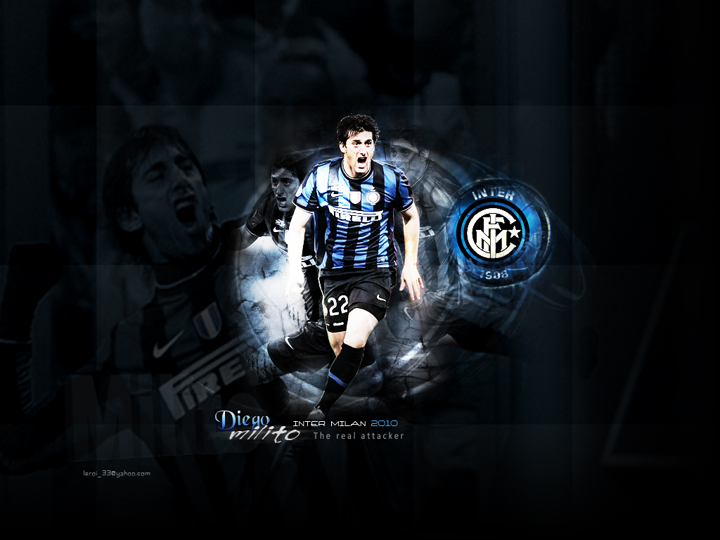 Diego Milito Inter De Milan Wallpaper - Inter Milan - HD Wallpaper 
