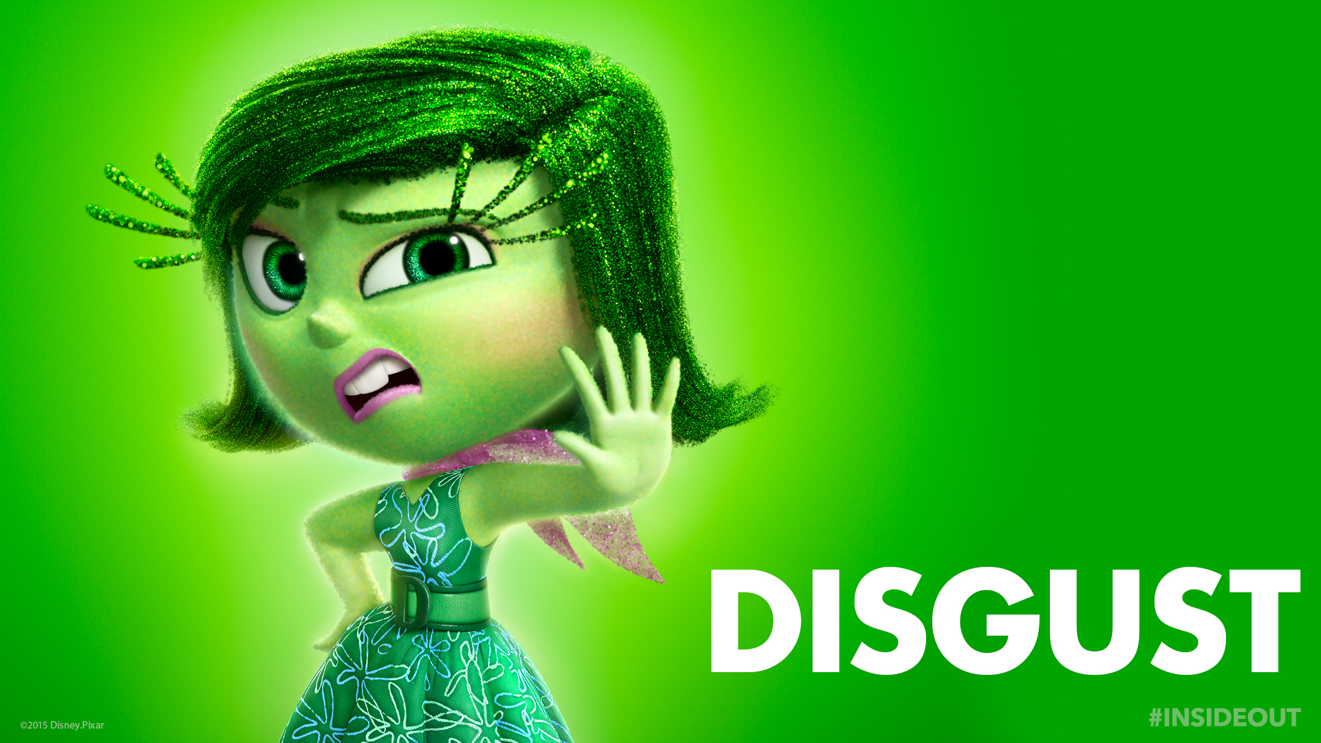 Inside Out Disgust Wallpaper - Inside Out Characters Hd - HD Wallpaper 