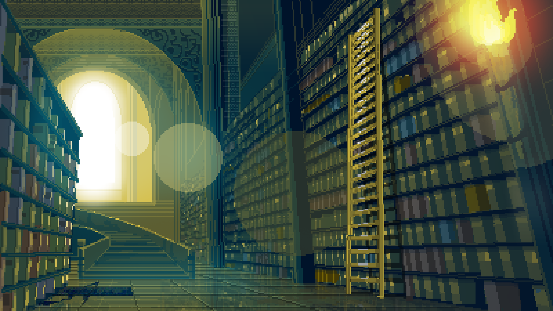 Libreria Pixel Art - HD Wallpaper 