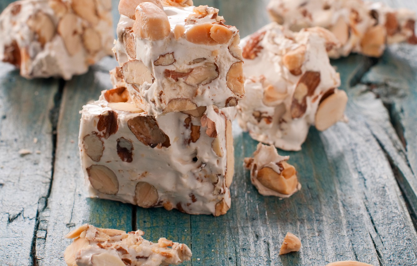 Photo Wallpaper Sweets, Nuts, Dessert, Almonds, Nougat - Nougat Day - HD Wallpaper 