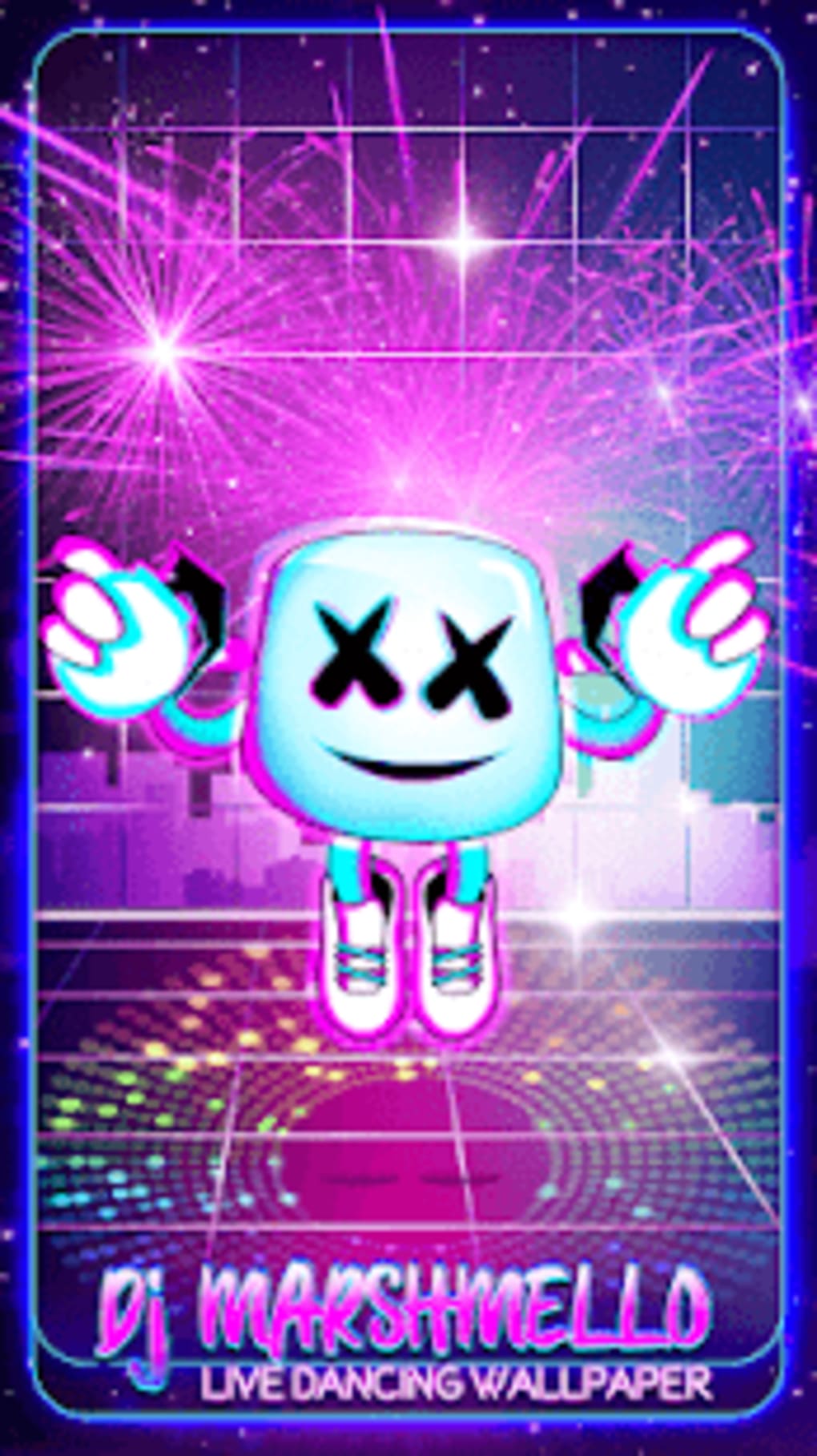 Dj Marshmello Live Dancing Wallpaper - Neon - HD Wallpaper 