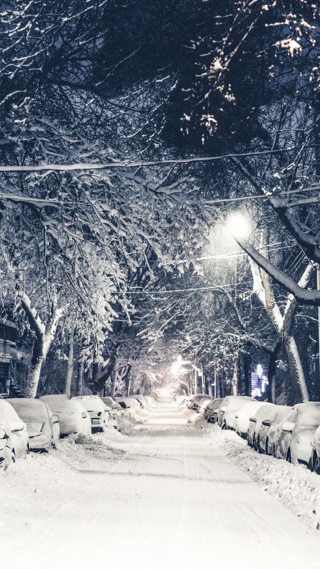 New York, Winter, 4k, 5k, Snow, Street - Winter Wallpaper New York - HD Wallpaper 