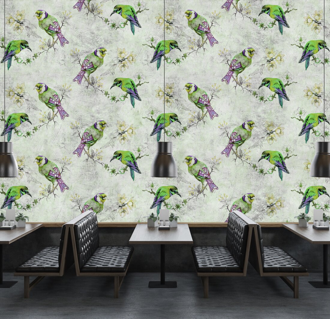Kathrin Und Mark Patel Photo Wallpaper Love Birds 2 - Walls By Patel 2 Wallpaper / Wallcovering - HD Wallpaper 