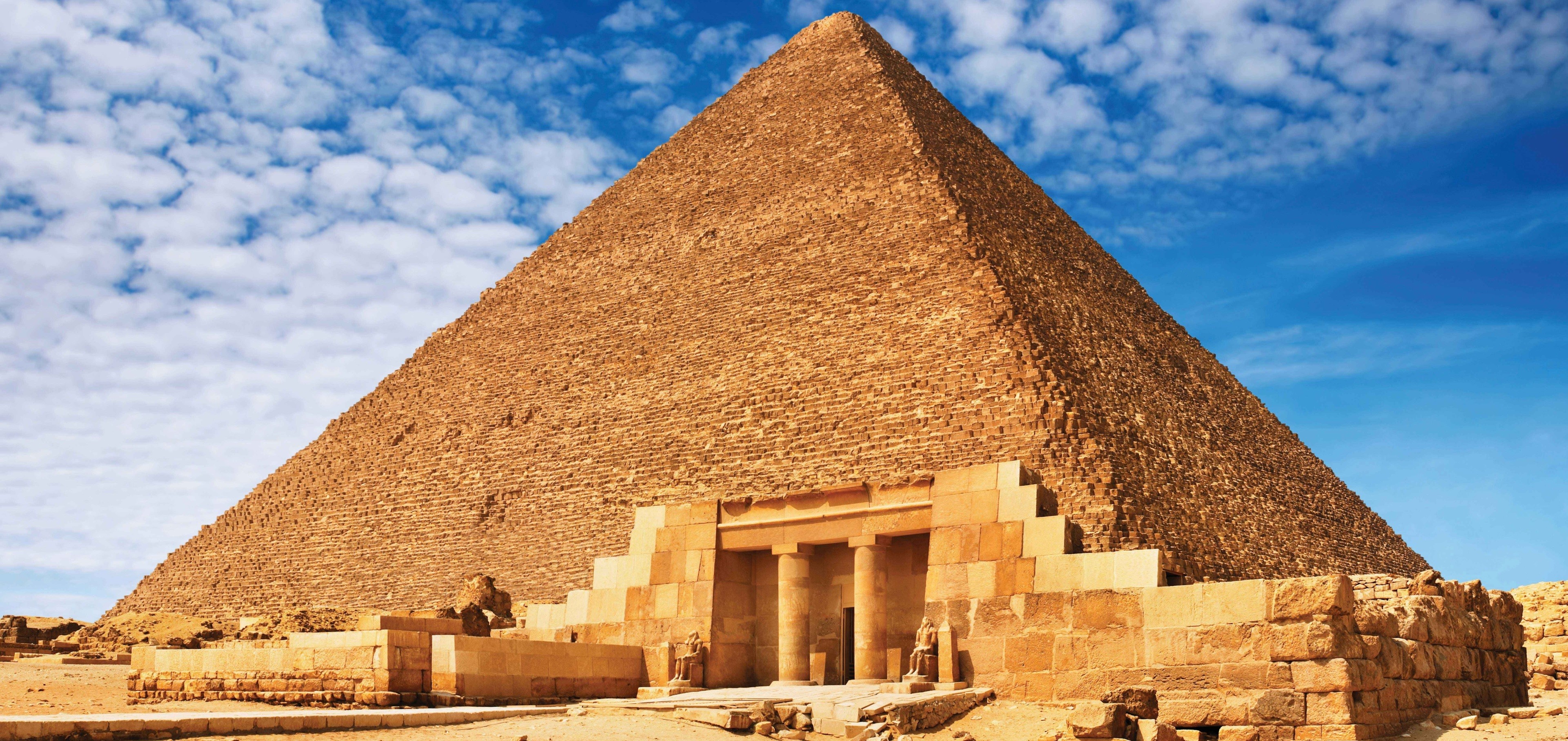 Egypt 4k Computer Backgrounds Wallpaper Data Src - Great Pyramid Of Giza -  3840x1816 Wallpaper 