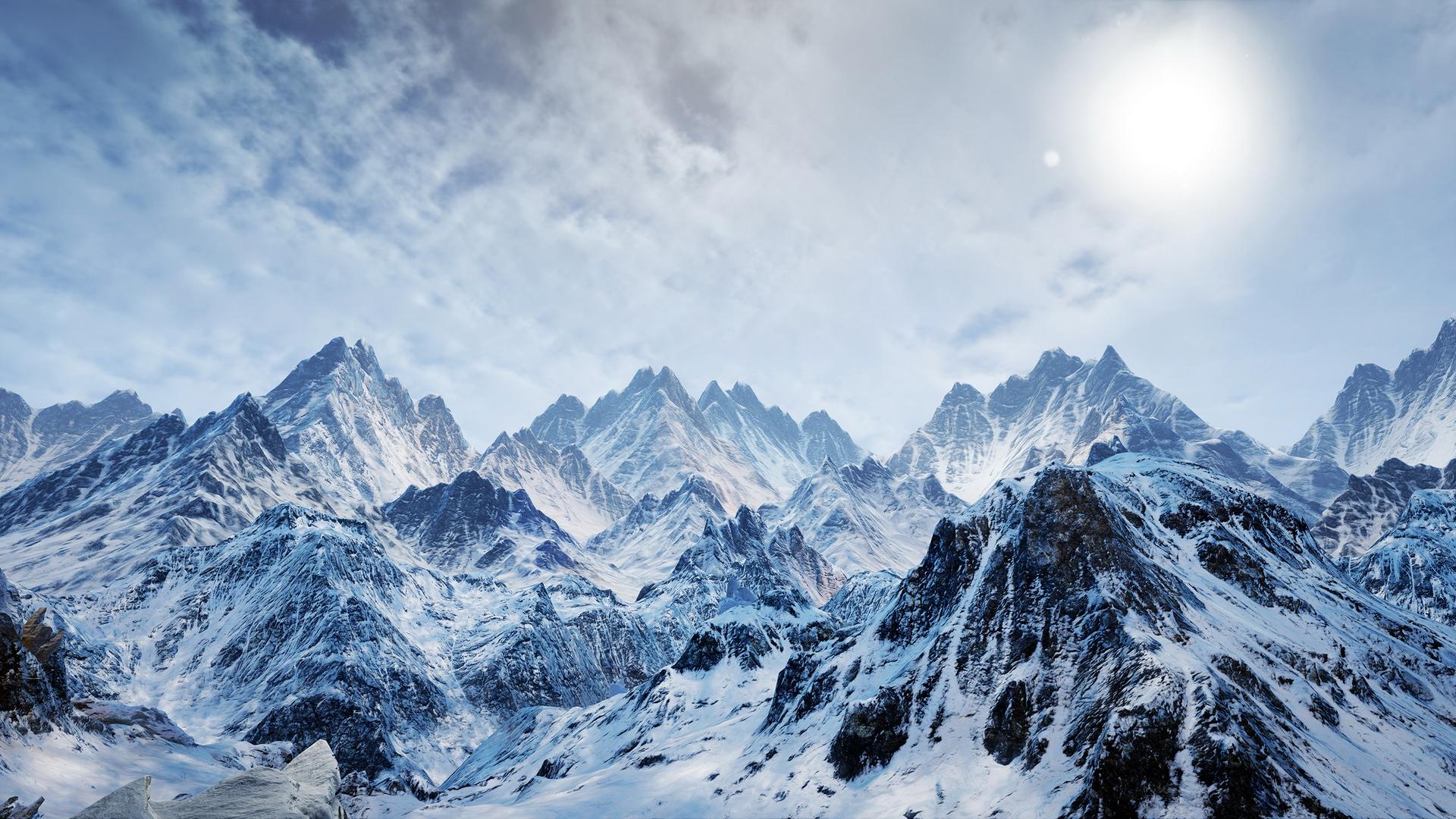 Snow Mountain Background - HD Wallpaper 