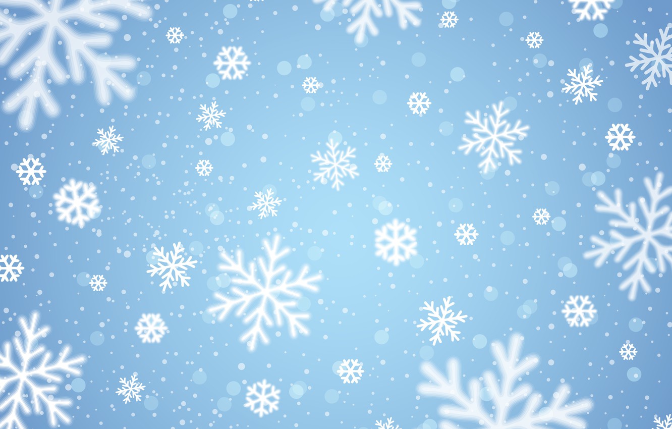 Photo Wallpaper Winter, Snowflakes, Background, Winter, - Background ...