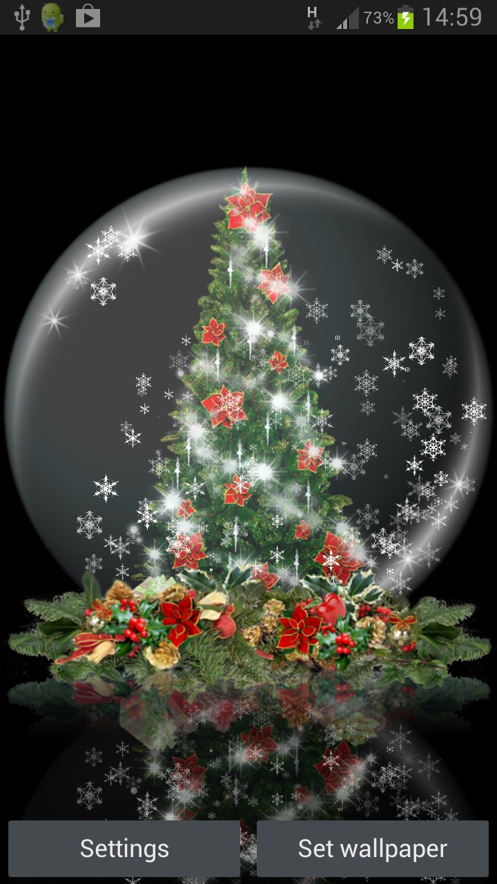 Merry Christmas Snow Globe Live - HD Wallpaper 