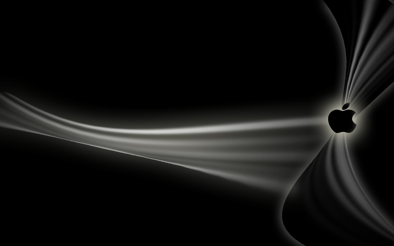 Black Apple Logo - HD Wallpaper 