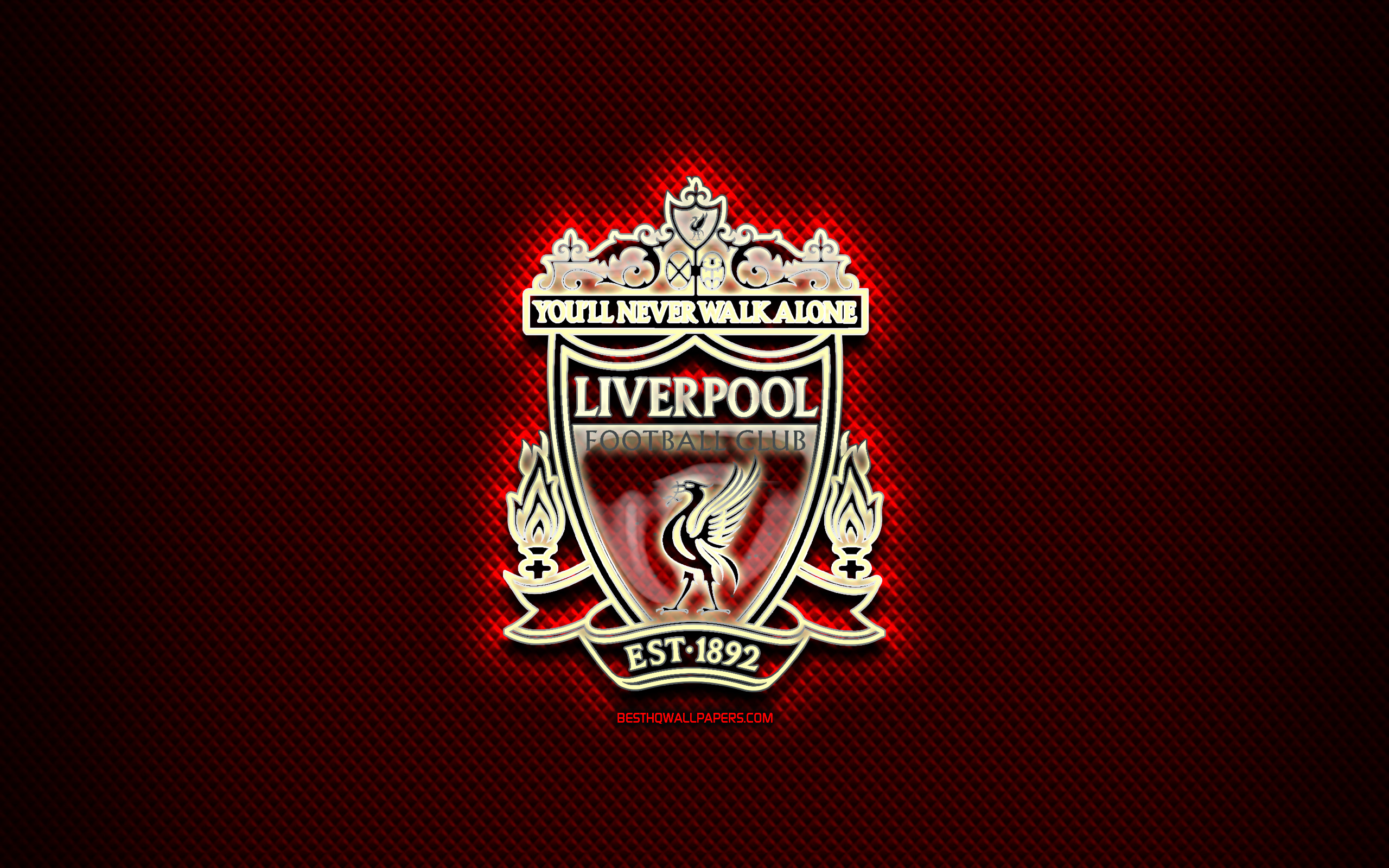 Liverpool Fc, Glass Logo, Red Rhombic Background, Lfc, - Liverpool Fc - HD Wallpaper 