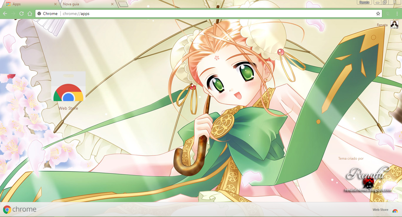 Cute Anime Girl Google Chrome Theme Anime Wallpaper Google Chrome Theme 1364x738 Wallpaper Teahub Io