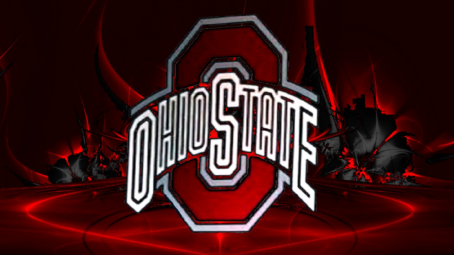 Ohio State Red Block O On An Abstract - Ohio Stadium - 1920x1080 Wallpaper  