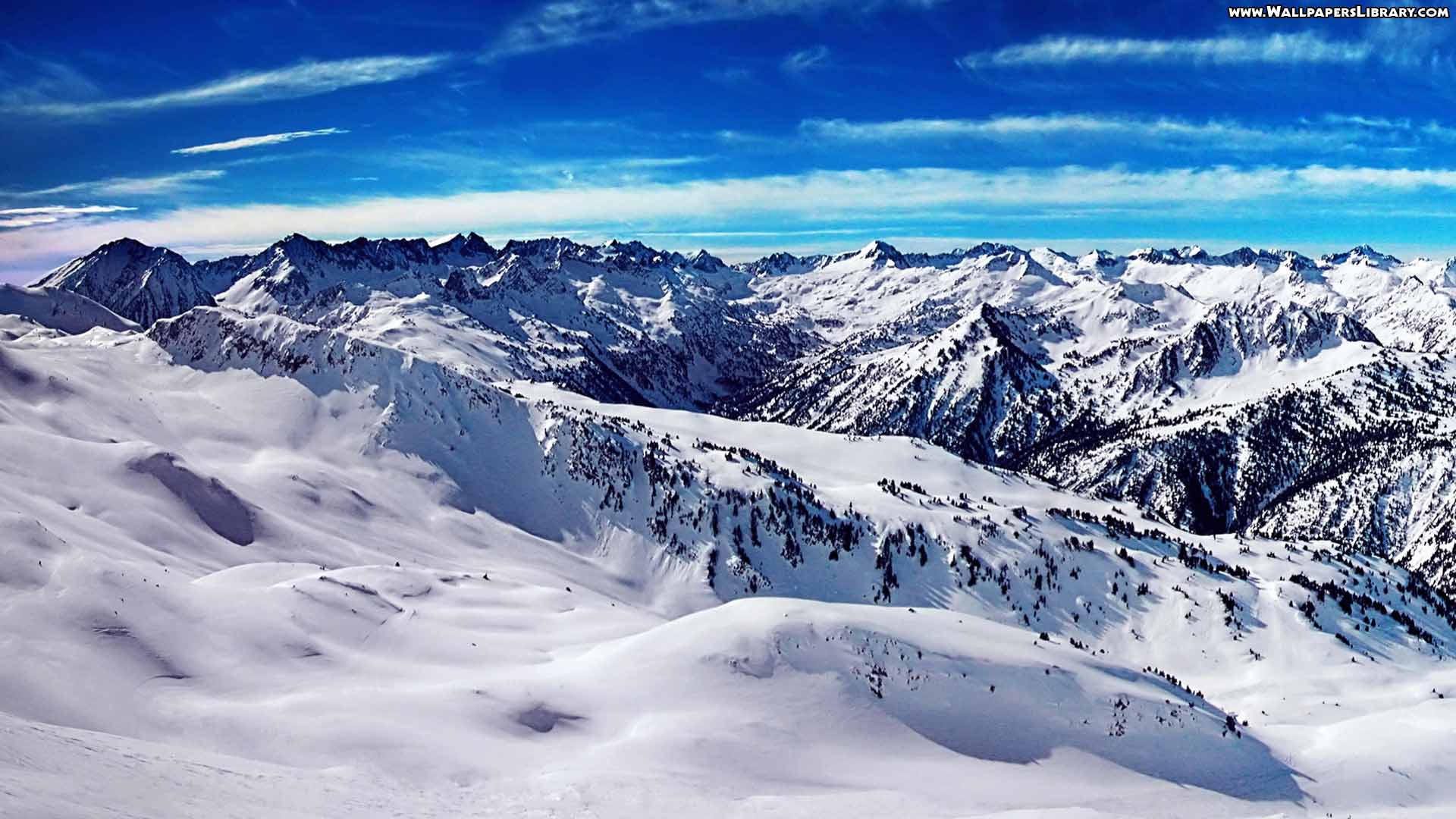 Snow Mountain Wallpaper High Definition For Free Wallpaper - Snow On The Mountains - HD Wallpaper 