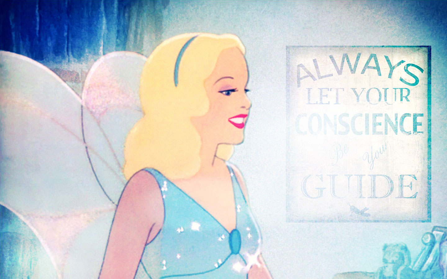 Blue Fairy Always Let Your Conscience Be Your Guide - HD Wallpaper 