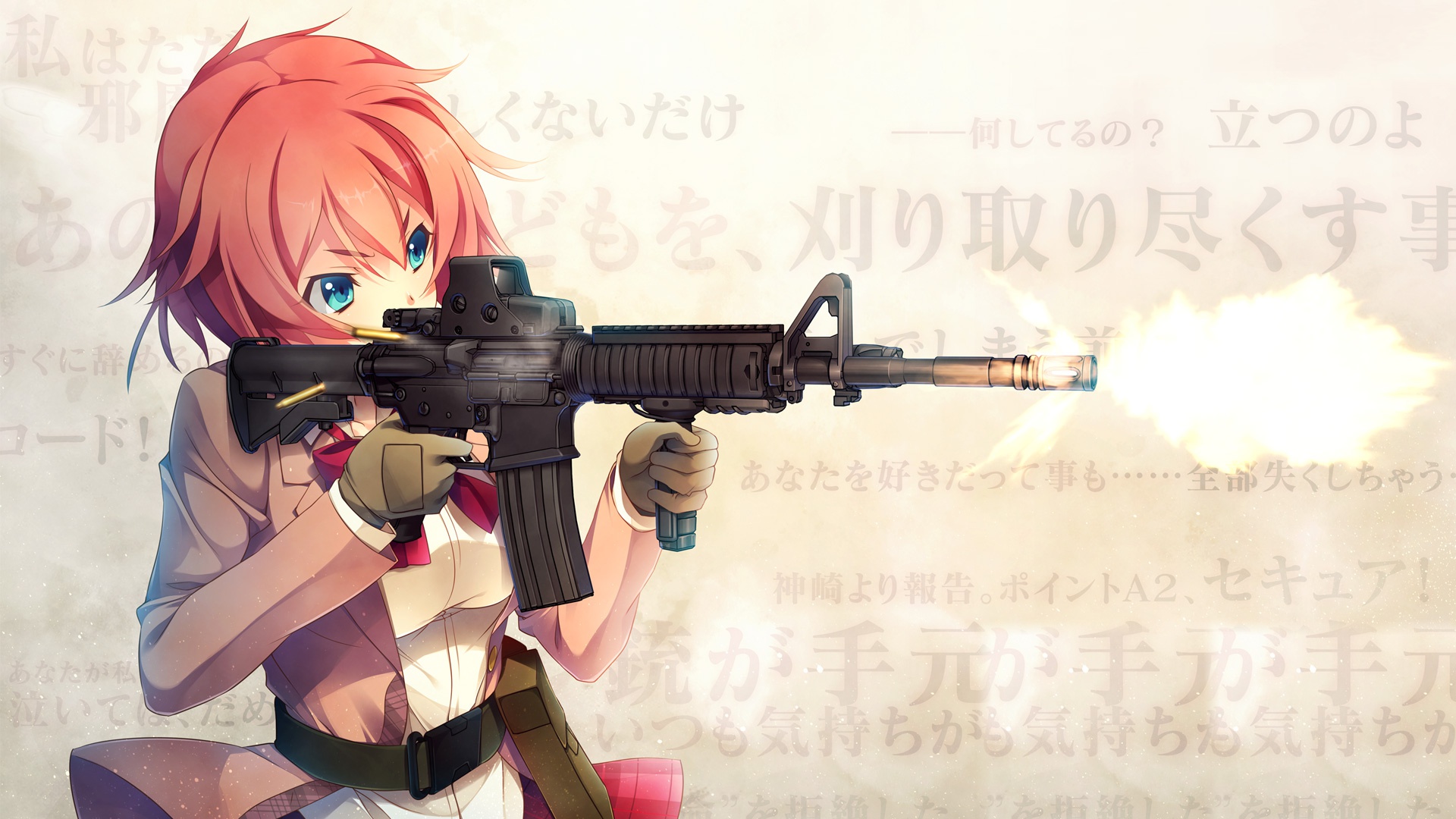 Anime Girls With Guns Hd Wallpaper Id54454 - Anime Girls With Guns Wallpaper Hd - HD Wallpaper 