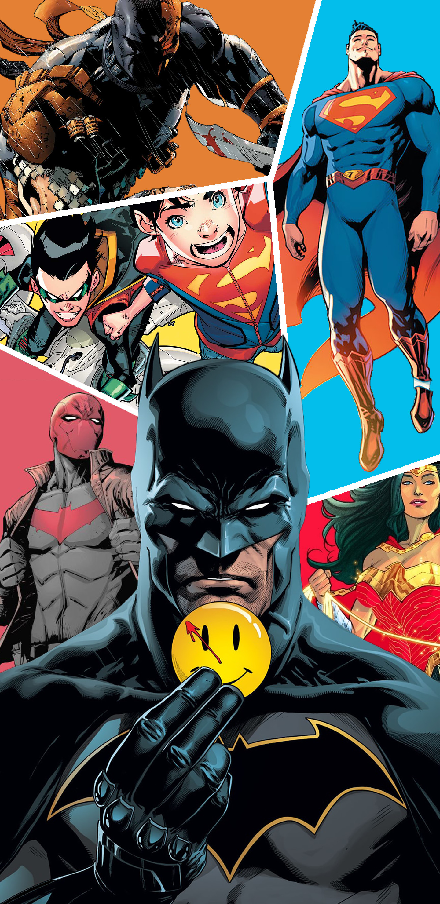 0 Superman 01 Wallpaper Made From My Favorite Characters - Batman The Button - HD Wallpaper 