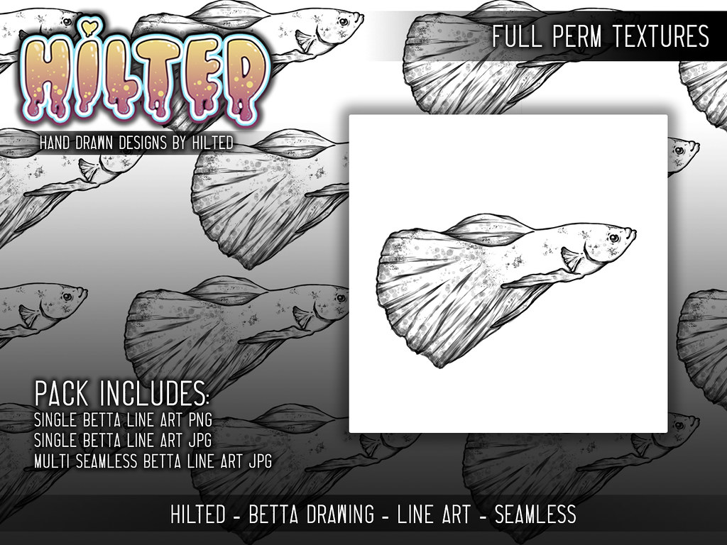 Betta Fish Texture - Sketch - HD Wallpaper 