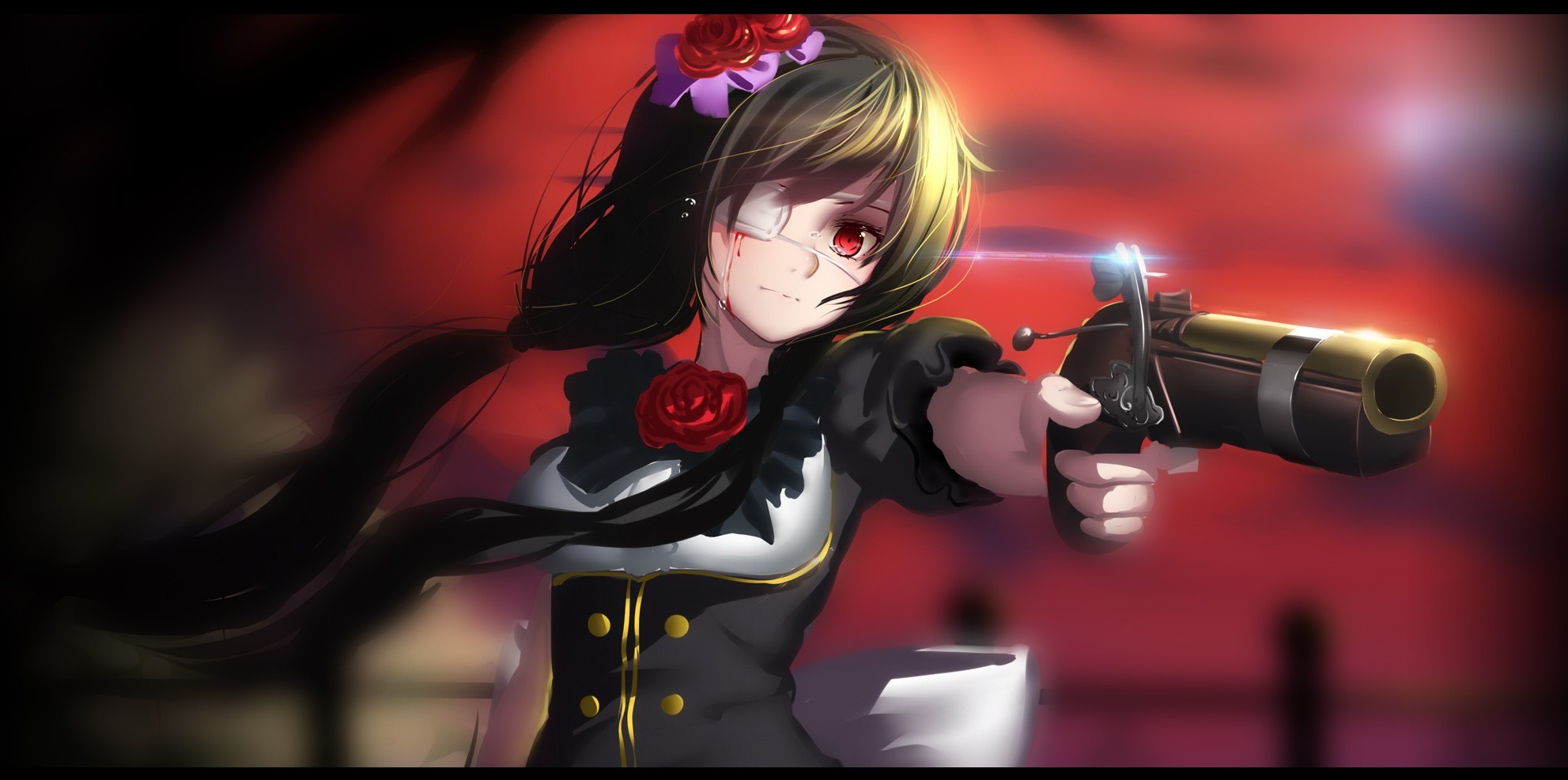 Anime Girl Eyepatch - HD Wallpaper 