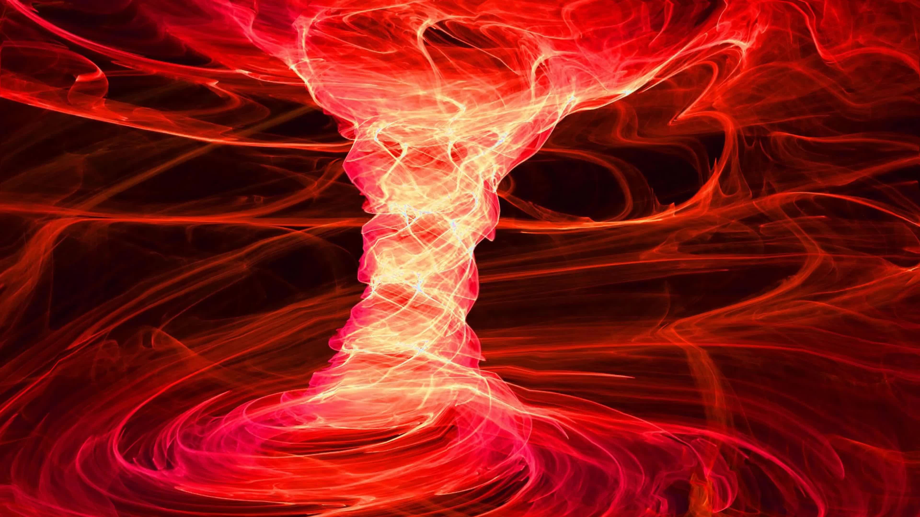 Red Fire Abstract Tornado 4k Live Wallpaper - Red Tornado Background - HD Wallpaper 