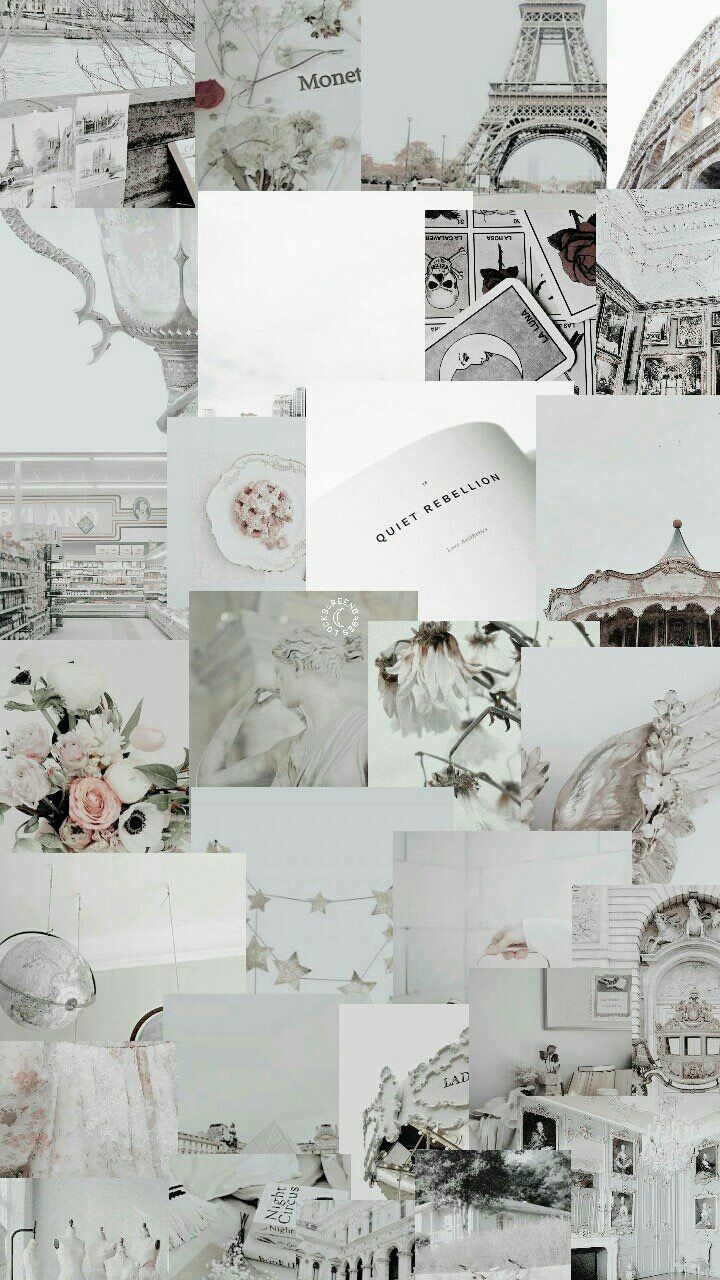 White Aesthetic Tumblr Collage - HD Wallpaper 