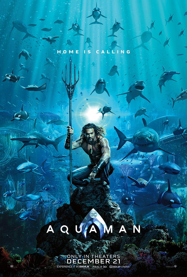 Aquaman, Dc Comics, Justice League, Warner Brothers, - Aquaman Official Poster Hd - HD Wallpaper 