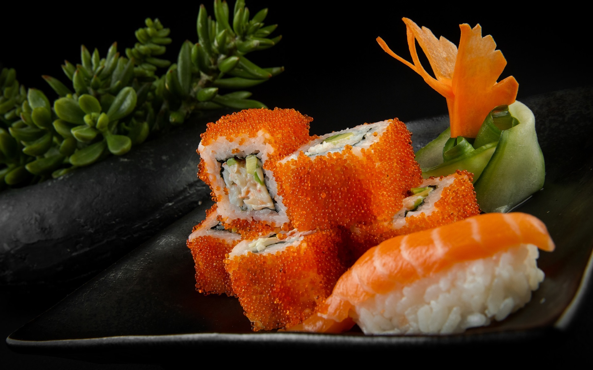 Wallpaper Rolls, Caviar, Seafood, Sushi - Seafood - HD Wallpaper 