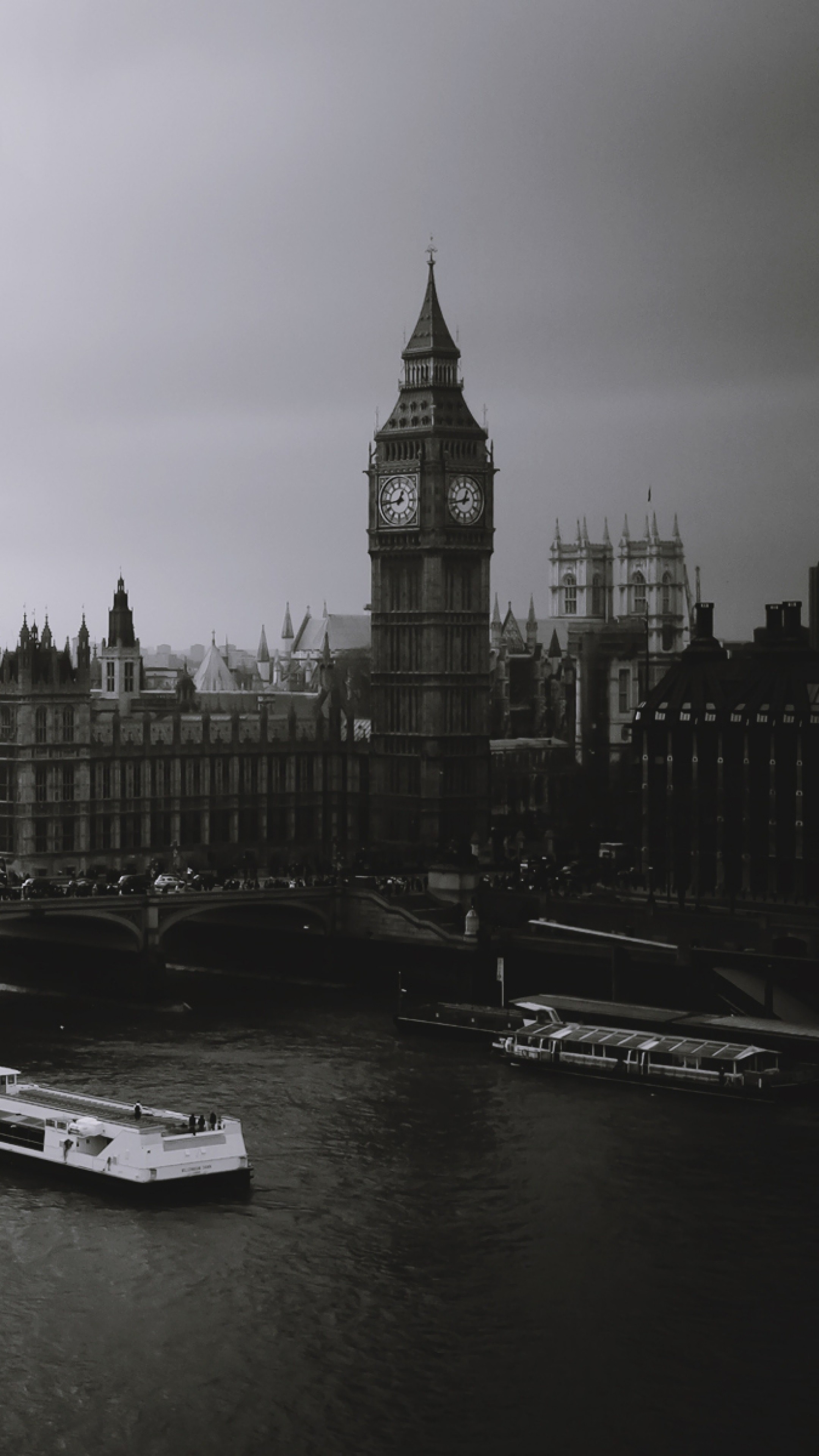 Wallpaper London, Mist, River, Bridge, Big Ben, Black - Houses Of Parliament - HD Wallpaper 
