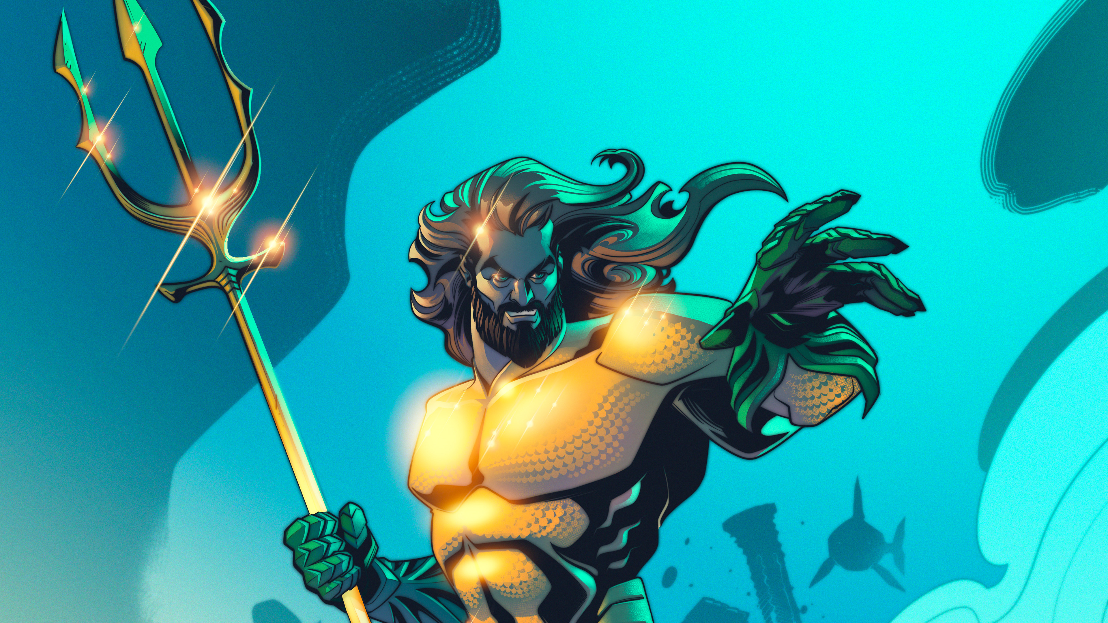 Aquaman Cartoon Dc - HD Wallpaper 