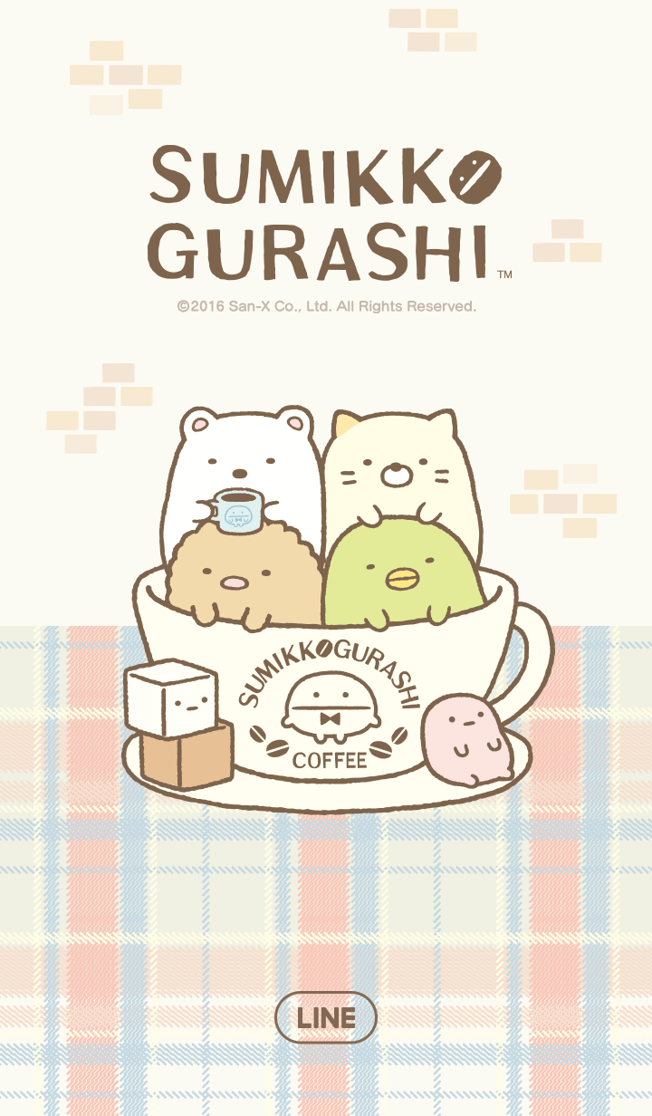 Line, San-x, And Wallpaper Image - Sumikko Gurashi In Japanese - HD Wallpaper 