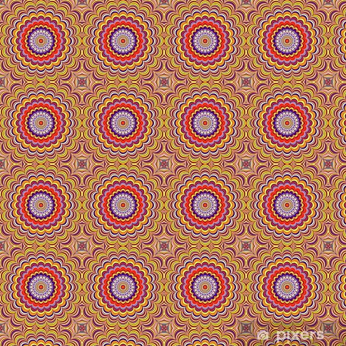 Colourful Optical Illusion Fabric - HD Wallpaper 