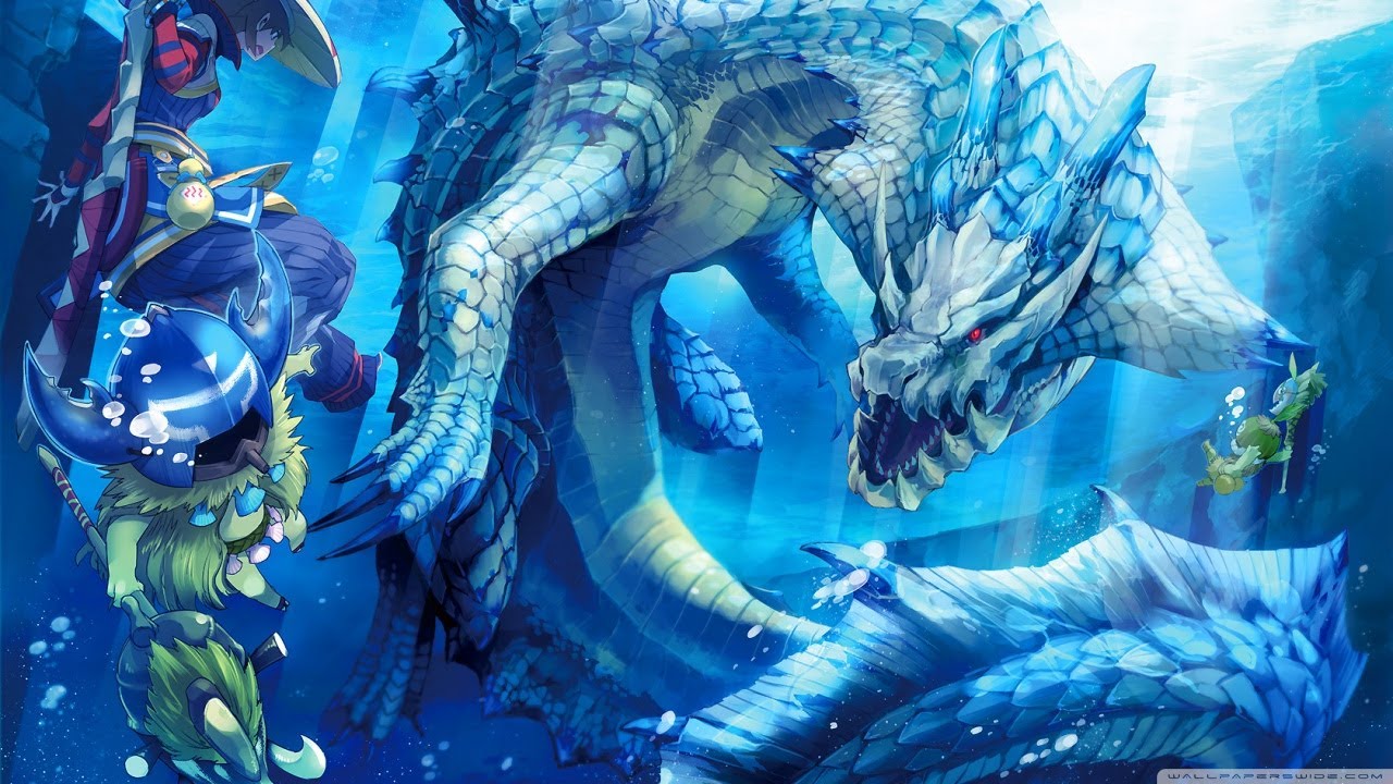 Monster Hunter Lagiacrus Art - HD Wallpaper 