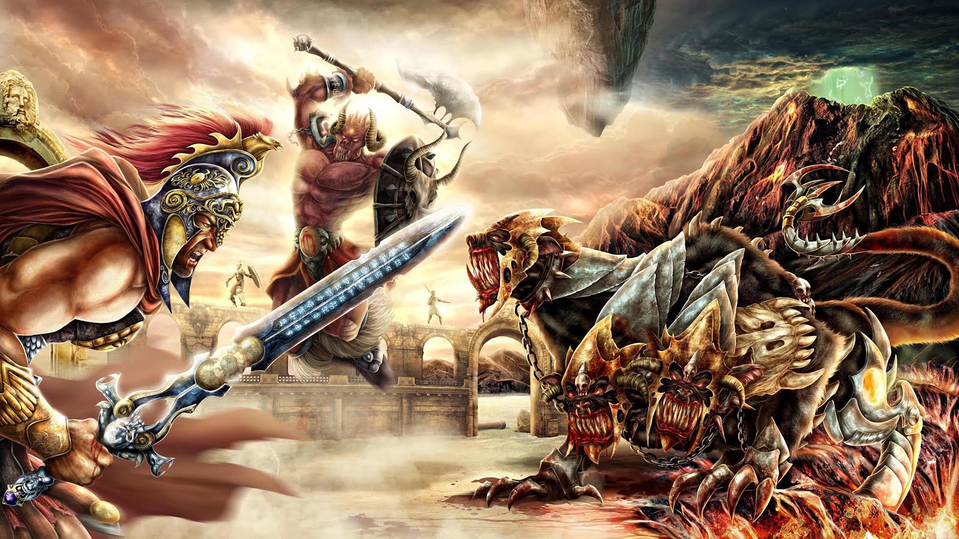 War, Widescreen, Monster, Creature, Axe, Weapon,fantasy, - Sword War - HD Wallpaper 