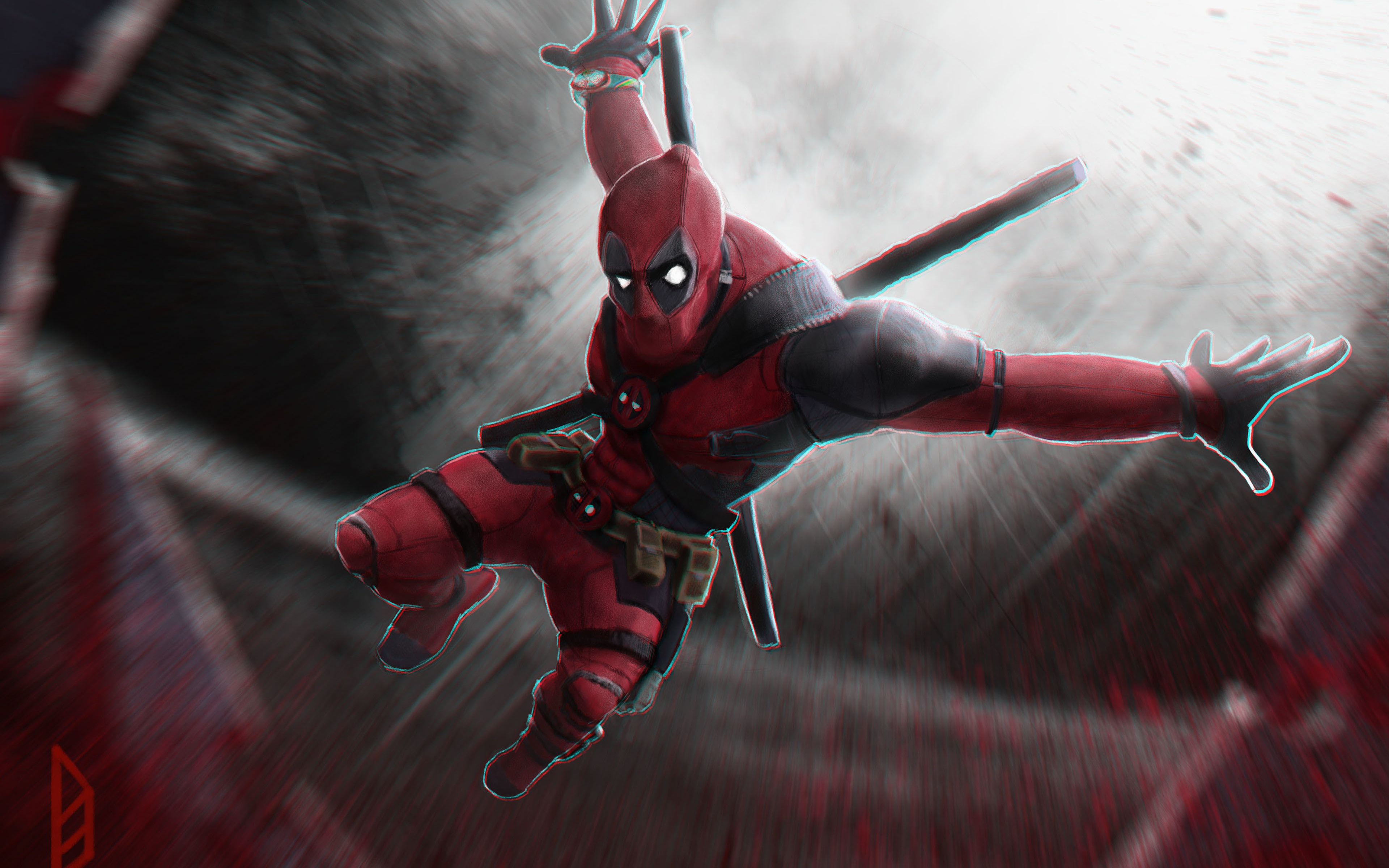 Deadpool, Superhero, Marvel, Art, Wallpaper - Ultra Hd Deadpool Wallpaper 4k - HD Wallpaper 