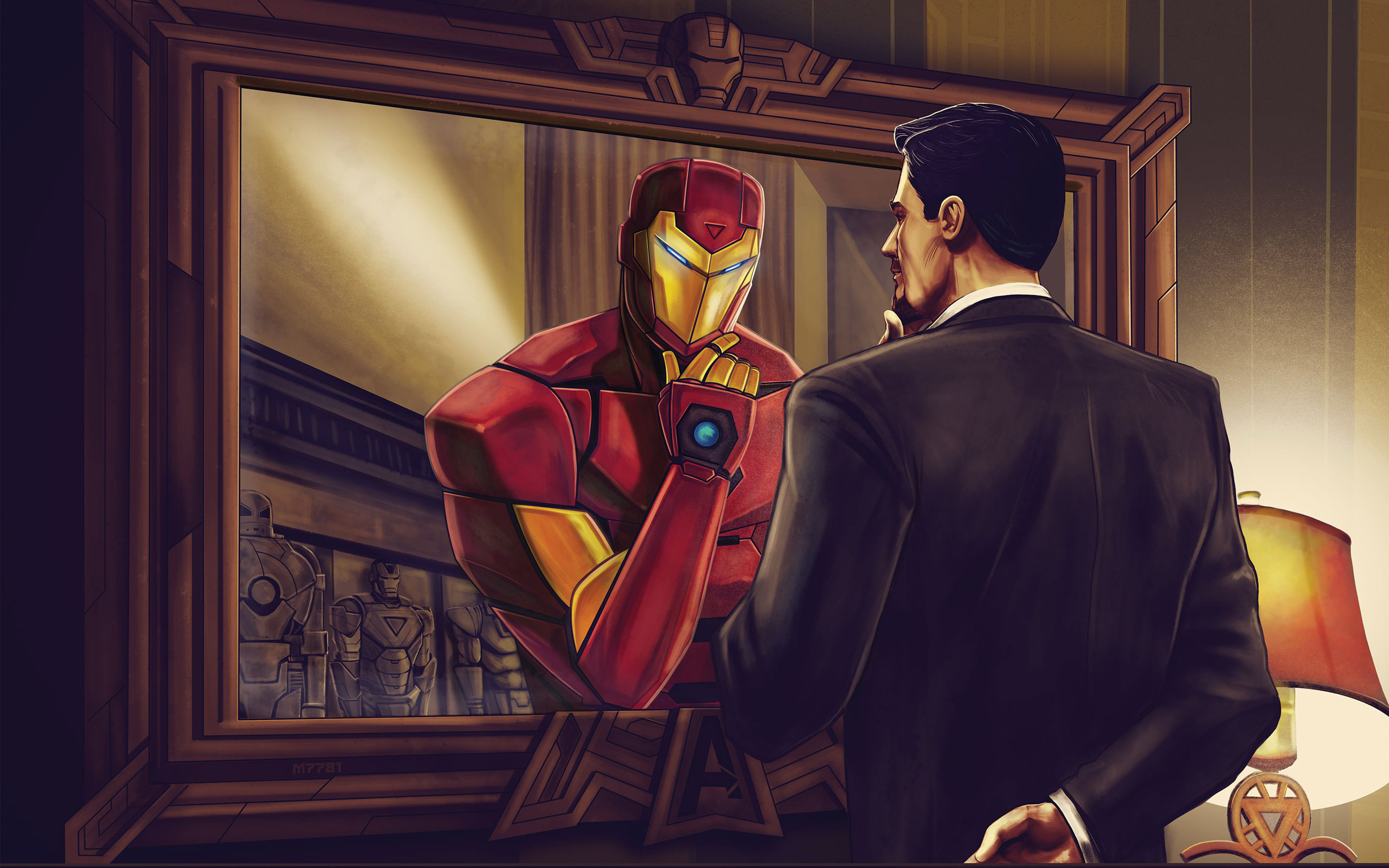 Iron Man Comic Art - HD Wallpaper 