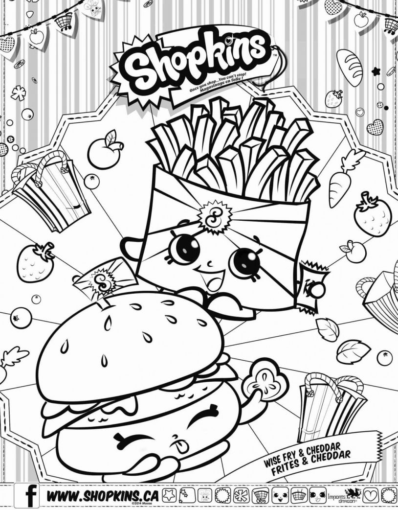 Shopkins Coloring Pages Wise Fries - HD Wallpaper 