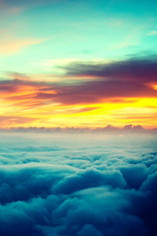 Clouds Wallpaper Iphone Sunset - HD Wallpaper 