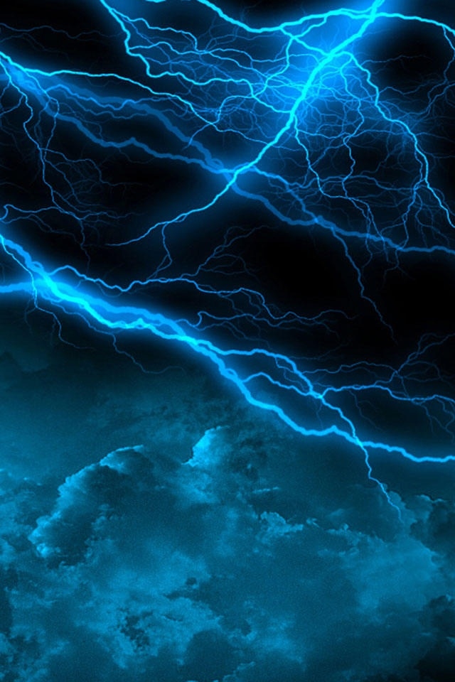 Hd Nature Lightning Scenery Iphone 4s Wallpapers - Foudre Fond D Écran - HD Wallpaper 