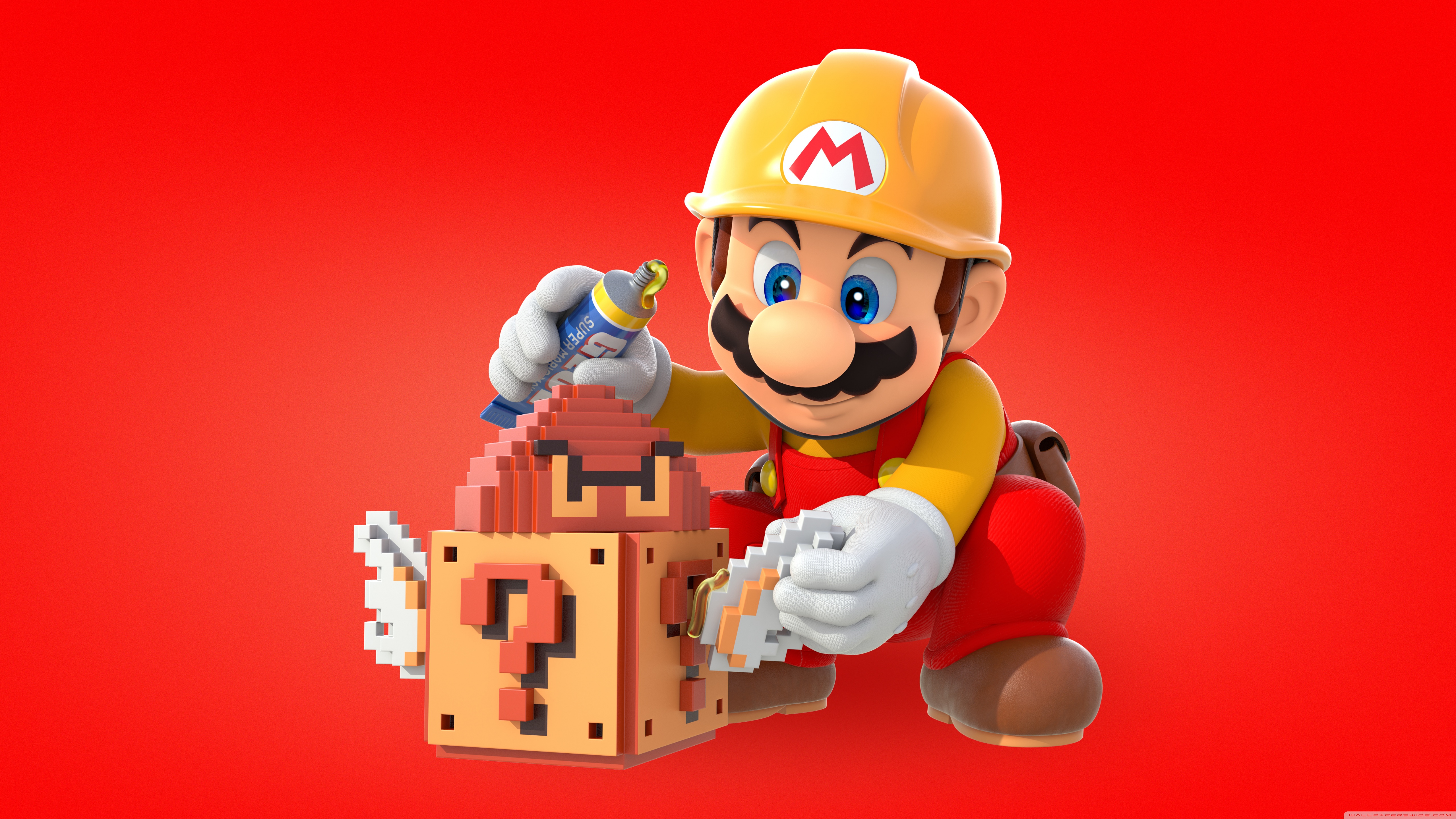 Super Mario Maker 4k - HD Wallpaper 