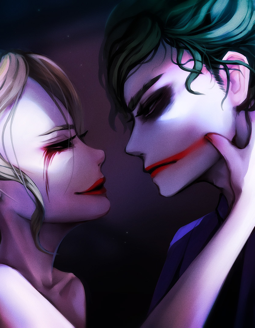 Harley Quinn, Joker, Villain, Love, Valentine, Fantasy, - Harley Quinn And Joker Wallpaper 4k - HD Wallpaper 