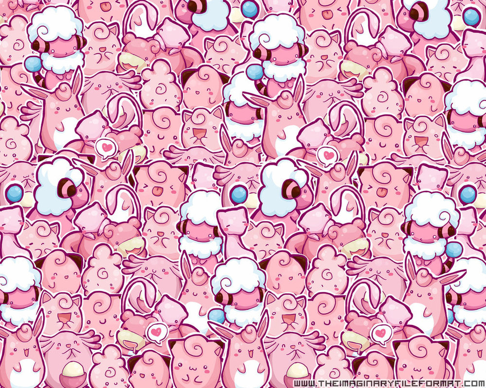 Cute, Kawaii And Pink - Pink Pokemon Phone Background - HD Wallpaper 