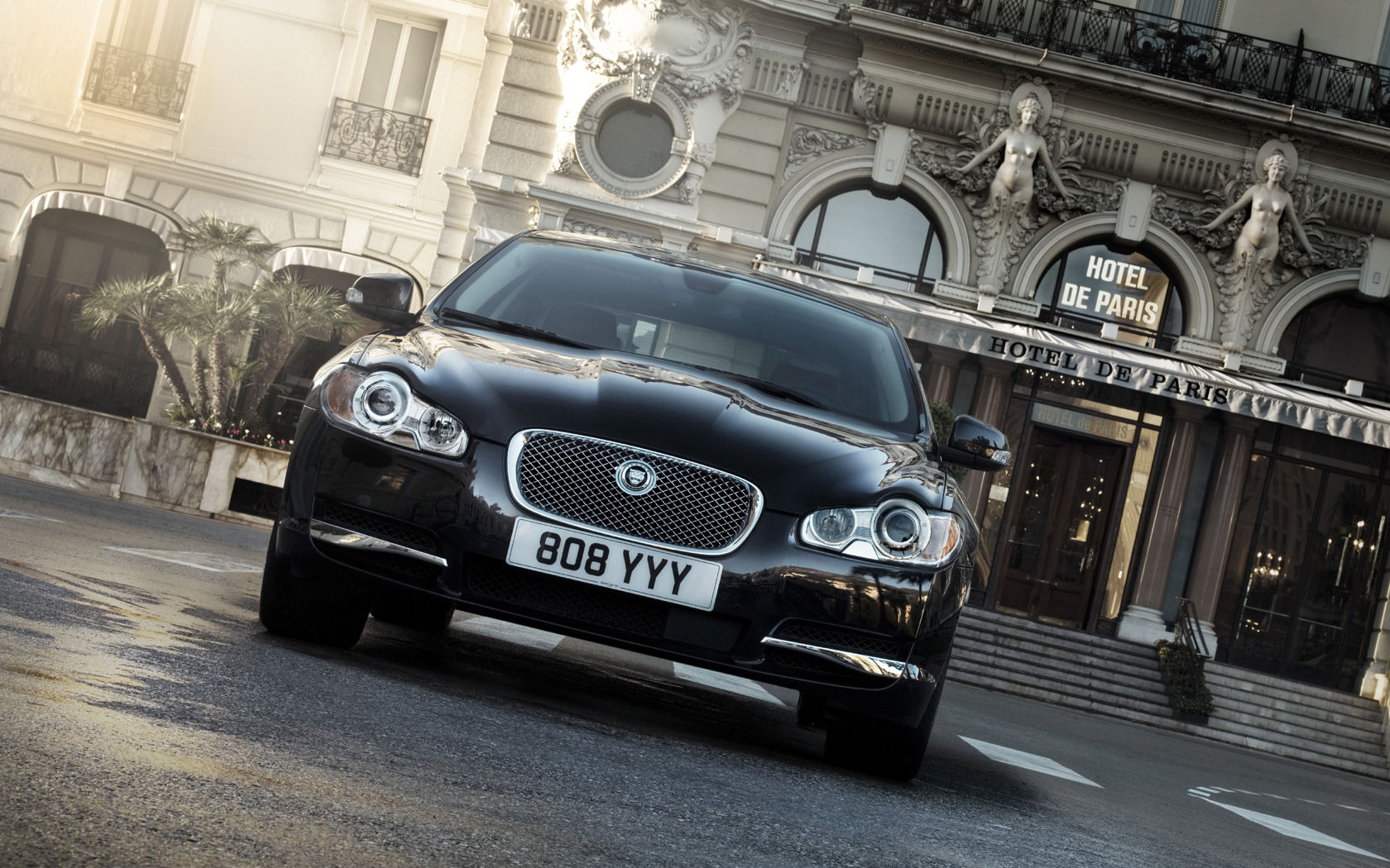 Jaguar Xf Desktop Wallpaper - Hotel De Paris - HD Wallpaper 