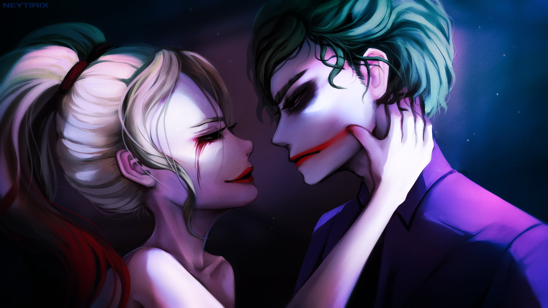 Harley Quinn, Joker, Villain, Love, Valentine, Fantasy, - Joker And Harley Quinn Wallpaper Hd - HD Wallpaper 