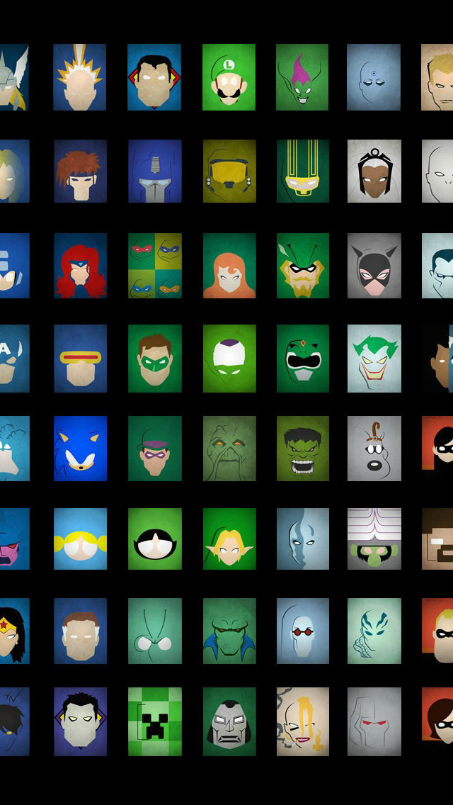 Superheroes Iphone Wallpaper - Superhero Logos Wallpaper Hd - 640x1136  Wallpaper 