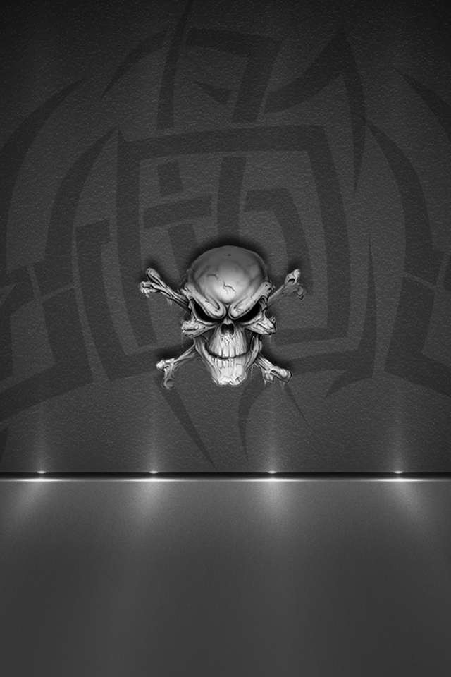 Evil Skull - Evil Skull And Crossbones - 640x960 Wallpaper 