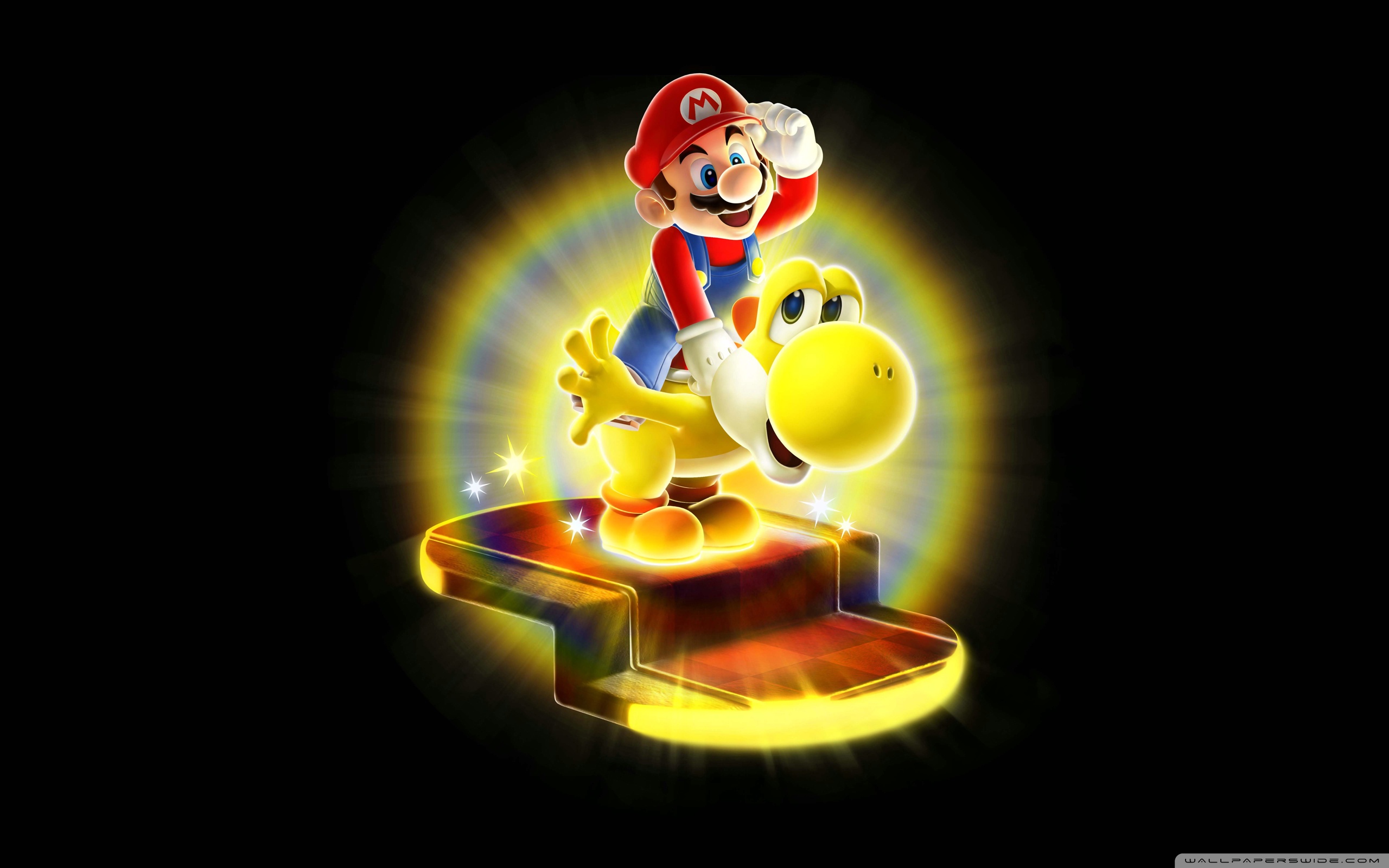 Super Mario Galaxy 2 Gold Yoshi - HD Wallpaper 