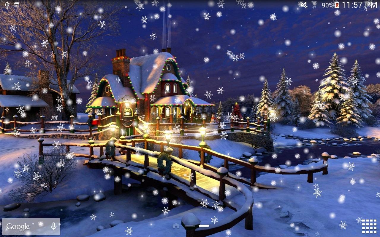 Christmas Background House - HD Wallpaper 