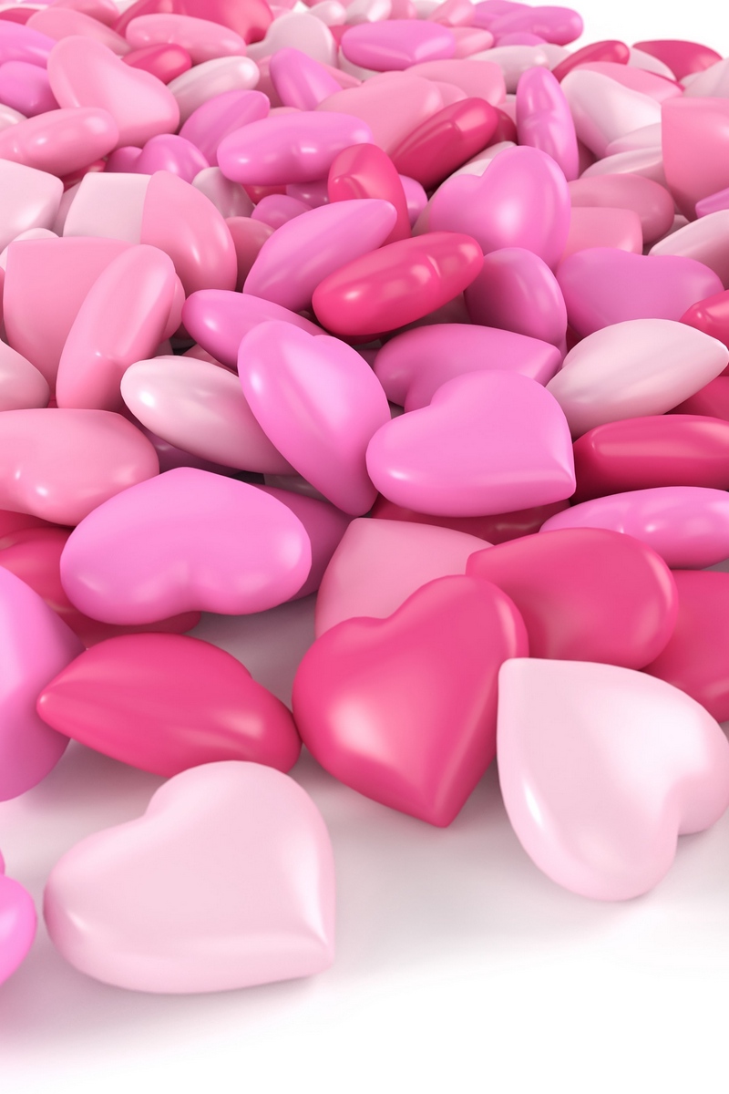 Wallpaper Heart, Shape, Pink - Heart Shape Wallpaper Hd Mobile - HD Wallpaper 